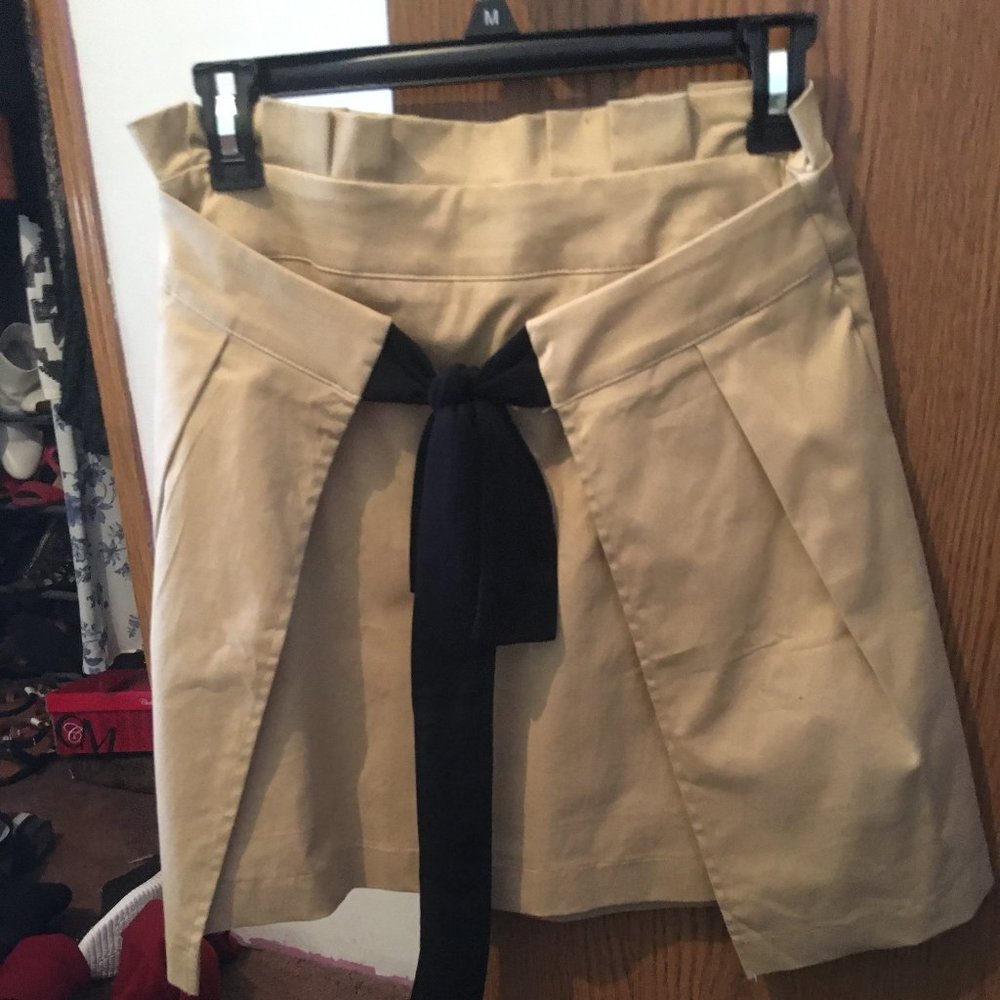 Paper Bag Ribbon Midi Skirt Size M